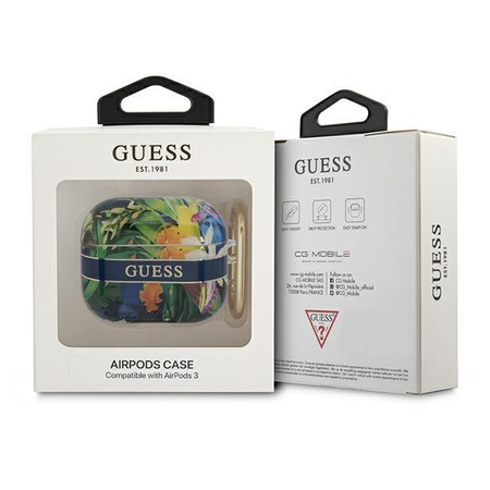 Guess Flower Strap - Etui Airpods 3 (Blue)