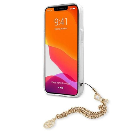 Guess Peony Chain Handle - Coque iPhone 13 (Or)