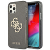 Guess Glitter 4G Big Logo - iPhone 12 Pro Max Tasche (Schwarz)
