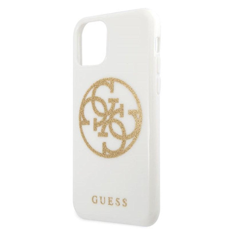 Guess Circle Glitter 4G - Etui iPhone 11 Pro Max (biały)
