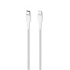 PURO Fabric Ultra Strong - Câble tressé USB-C / Lightning MFi très résistant 1,2m (blanc)