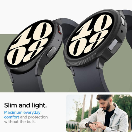 Spigen Liquid Air - Étui pour Samsung Galaxy Watch 6 44 mm (Noir)