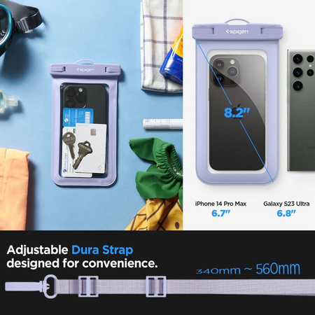 Spigen A601 Universal Waterproof Case - Étui pour smartphones jusqu'à 6,9" (Bleu)