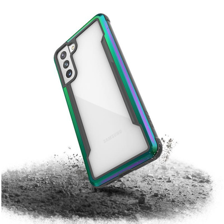 X-Doria Raptic Shield - Aluminum Case for Samsung Galaxy S21+ (Antimicrobial protection) (Iridescent)