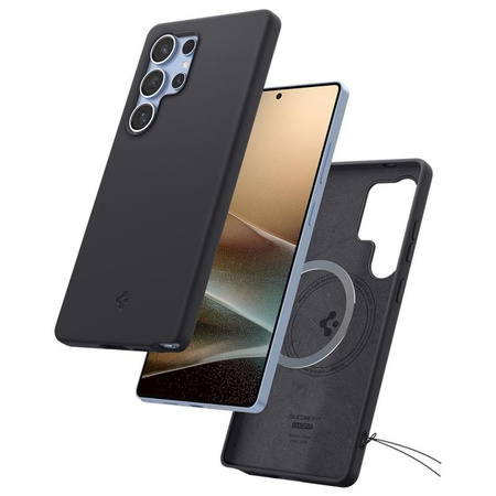 Spigen Silicone Fit MagSafe - Gehäuse für Samsung Galaxy S25 Ultra (Schwarz)