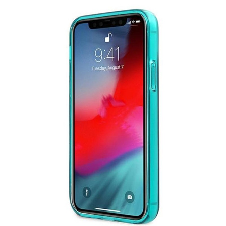 Karl Lagerfeld Choupette Head - Coque iPhone 12 / iPhone 12 Pro (bleu fluo)