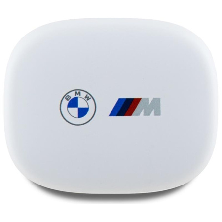 BMW nyomtatott logók - TWS ENC Bluetooth fejhallgató + töltőtáska (fehér)