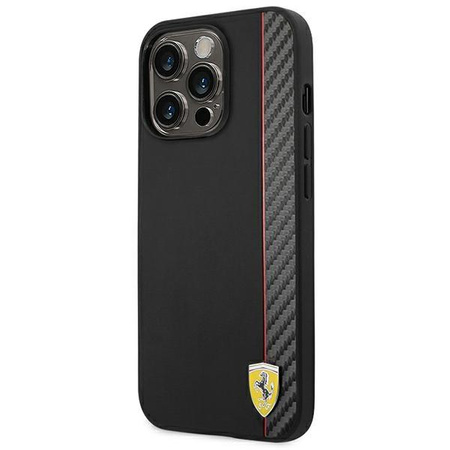 Ferrari Carbon - Coque pour iPhone 14 Pro (Noir)