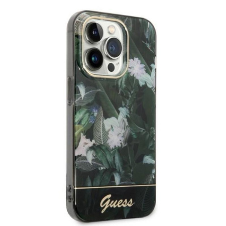 Pouzdro Guess Jungle - Pouzdro pro iPhone 14 Pro Max (zelené)