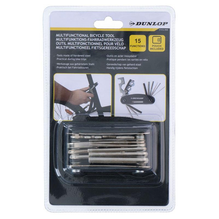 Dunlop - Outil multifonction pour la réparation de vélos (15 fonctions)