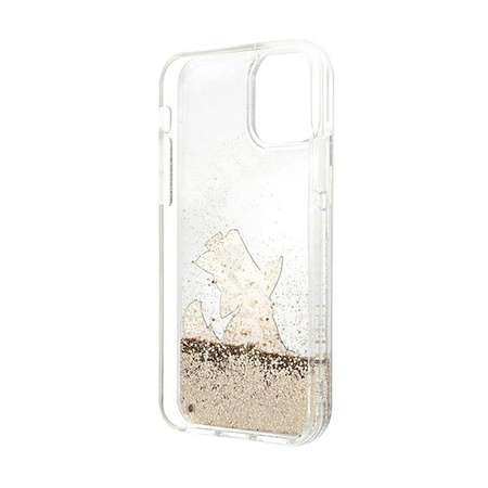 Karl Lagerfeld Liquid Glitter Choupette Fun - iPhone 11 tok (arany)