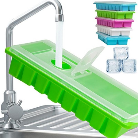 Ice cube mold with lid, 16 cubes (Blue)