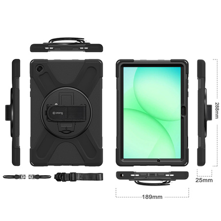 Crong Defender Plus - Panzerhülle für Samsung Galaxy Tab A11+ 10.9" (schwarz)