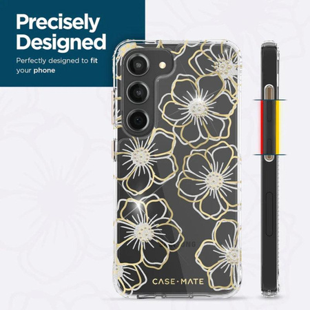 Case-Mate Floral Gems - pouzdro pro Samsung Galaxy S23+ (průhledné)