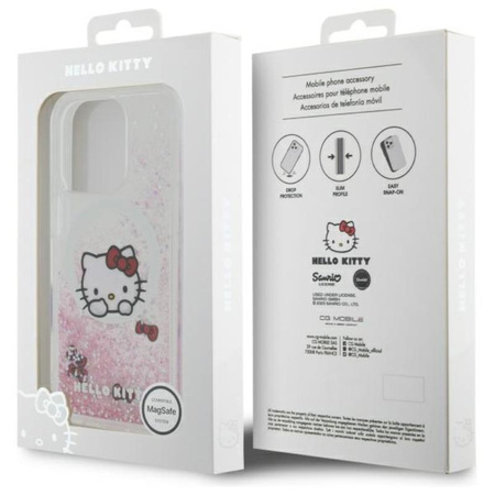 Hello Kitty Liquid Glitter Sweet Kitty Bows MagSafe - Case for iPhone 16 Pro (white)