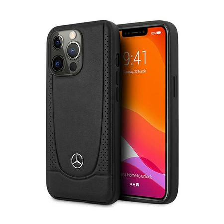 Mercedes Leather Urban Line - Étui pour iPhone 15 Pro (noir)