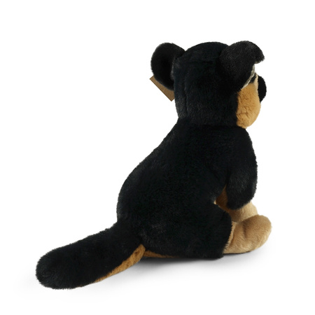 Rappa - Peluche realistico cane pastore tedesco mascotte seduto 23 cm Collezione Eco-Friendly Soft