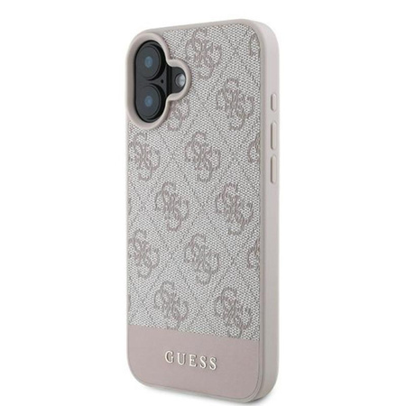 Guess 4G Bottom Stripe - iPhone 16 Plus Tasche (rosa)