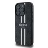 Pouzdro Guess 4G MagSafe s potiskem pruhů - iPhone 16 Pro Max (černé)