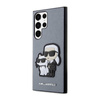 Karl Lagerfeld NFT Saffiano Karl & Choupette - pouzdro pro Samsung Galaxy S23 Ultra (šedé)