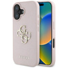 Guess Genarbtes Großes 4G Logo Kleines Klassisches Logo - Hülle für iPhone 16 (rosa)