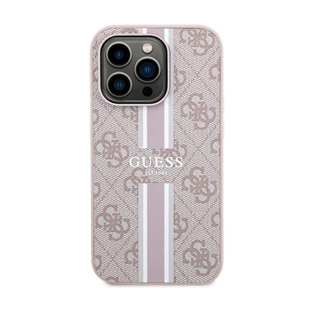 Guess 4G Printed Stripes MagSafe - iPhone 15 Pro Max Case (pink)