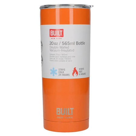 BUILT Vacuum Insulated Tumbler - Vakuově izolovaný ocelový termohrnek 600 ml (oranžový)