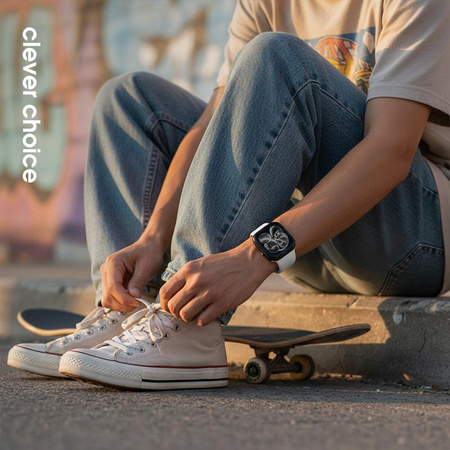 Crong Liquid - Armband für Apple Watch 38/40/41/42 mm (weiß)