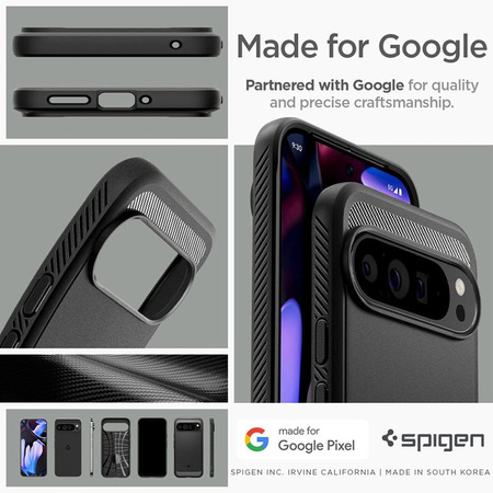 Spigen Rugged Armor - pouzdro pro Google Pixel 9 Pro XL (matně černé)