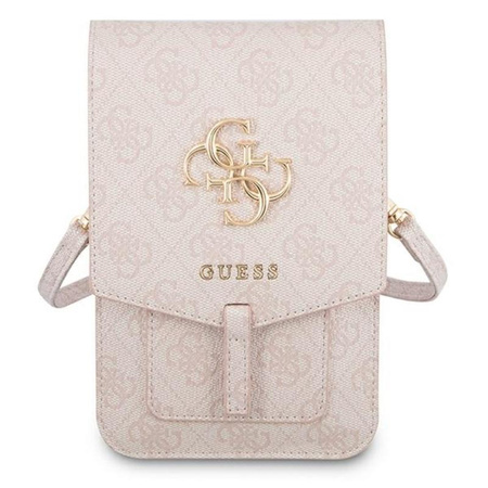 Guess 4G Big Metal Logo Phone Bag - taška s přihrádkou na smartphone (růžová)