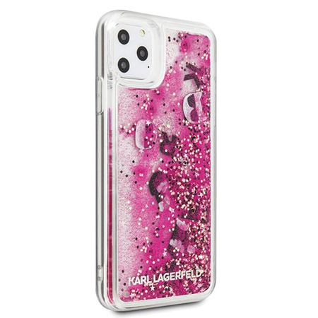 Karl Lagerfeld Glitter Liquid Floatting Charms - Coque iPhone 11 Pro Max (Floatting Charms rose)