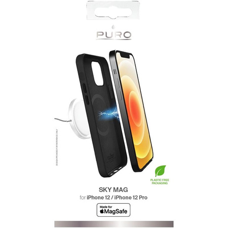 PURO SKYMAG - Pouzdro iPhone 12 / iPhone 12 Pro pro MagSafe (černé)