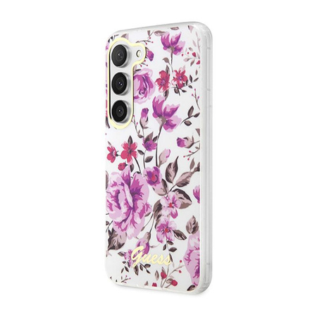 Guess Flower Collection - Samsung Galaxy S23 tok (fehér)