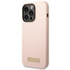 Guess Silicone Logo Plate MagSafe - iPhone 14 Pro Max Case (pink)