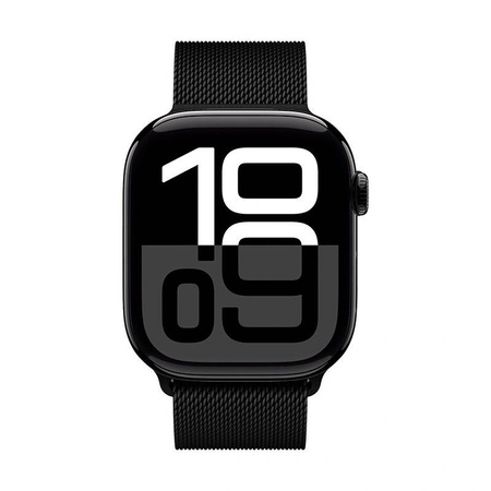 Crong Milano Steel - Bracelet en acier inoxydable pour Apple Watch 38/40/41/42 mm (noir)