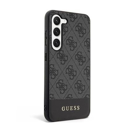 Guess 4G Bottom Stripe Metal Logo Collection - Hülle für Samsung Galaxy S24+ (schwarz)