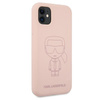 Karl Lagerfeld Silikonové pouzdro Ikonik Outline - iPhone 11 (růžové)
