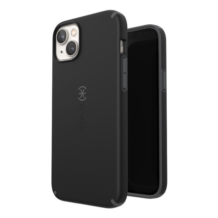 Speck CandyShell Pro + MagSafe - iPhone 14 Plus Case with MICROBAN Coating (Black / Slate Grey)