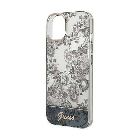 Guess Porcelain Collection - Tasche für iPhone 14 Plus (Grau)