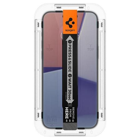 Spigen GLAS.TR EZ FIT Privacy 2er-Pack - Gehärtetes Glas mit Sichtschutzfilter für iPhone 15 / 16 2 Stück