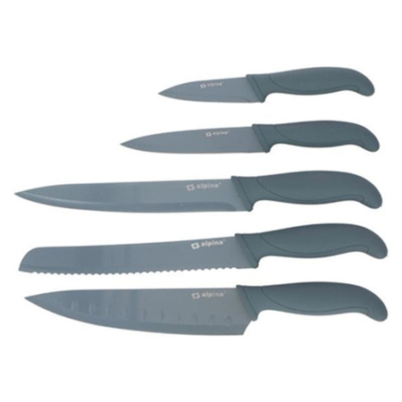 EDELSTAHL-MESSER, Profi-Set, Alpina, 5 Stück.