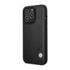 BMW Leather Blue Dots - Coque pour iPhone 14 Pro (noir)