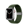 Crong Wave Band - Pletený řemínek pro Apple Watch 44/45/46/49 mm (zelený)