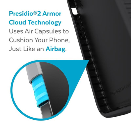 Speck Presidio2 Grip - Coque antidérapante pour iPhone 13 Pro Max / iPhone 12 Pro Max (Noir)