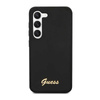 Guess Silicone Script Metal Logo - Etui Samsung Galaxy S23+ (czarny)