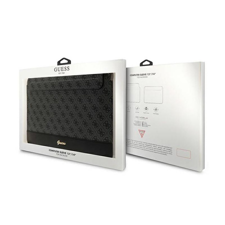 Pouzdro na počítač Guess 4G Stripe Metal Logo - 14" pouzdro na notebook (černé)