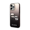 Karl Lagerfeld Gradient Ikonik Karl & Choupette - Coque iPhone 14 Pro Max (noir)