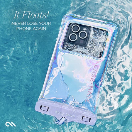 Case-Mate Waterproof Floating Pouch - Wasserdichte Tasche für Smartphones (Soap Bubble)