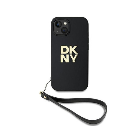 DKNY Wrist Strap Stock Logo - pouzdro pro iPhone 15 / 14 / 13 (černé)