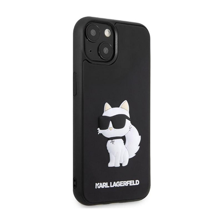 Karl Lagerfeld 3D gumi NFT Choupette - iPhone 14 tok (fekete)